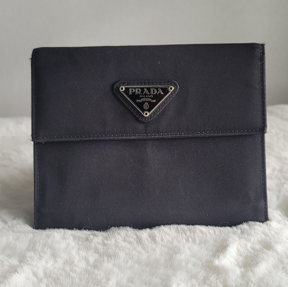 Black Canvas Prada wallet